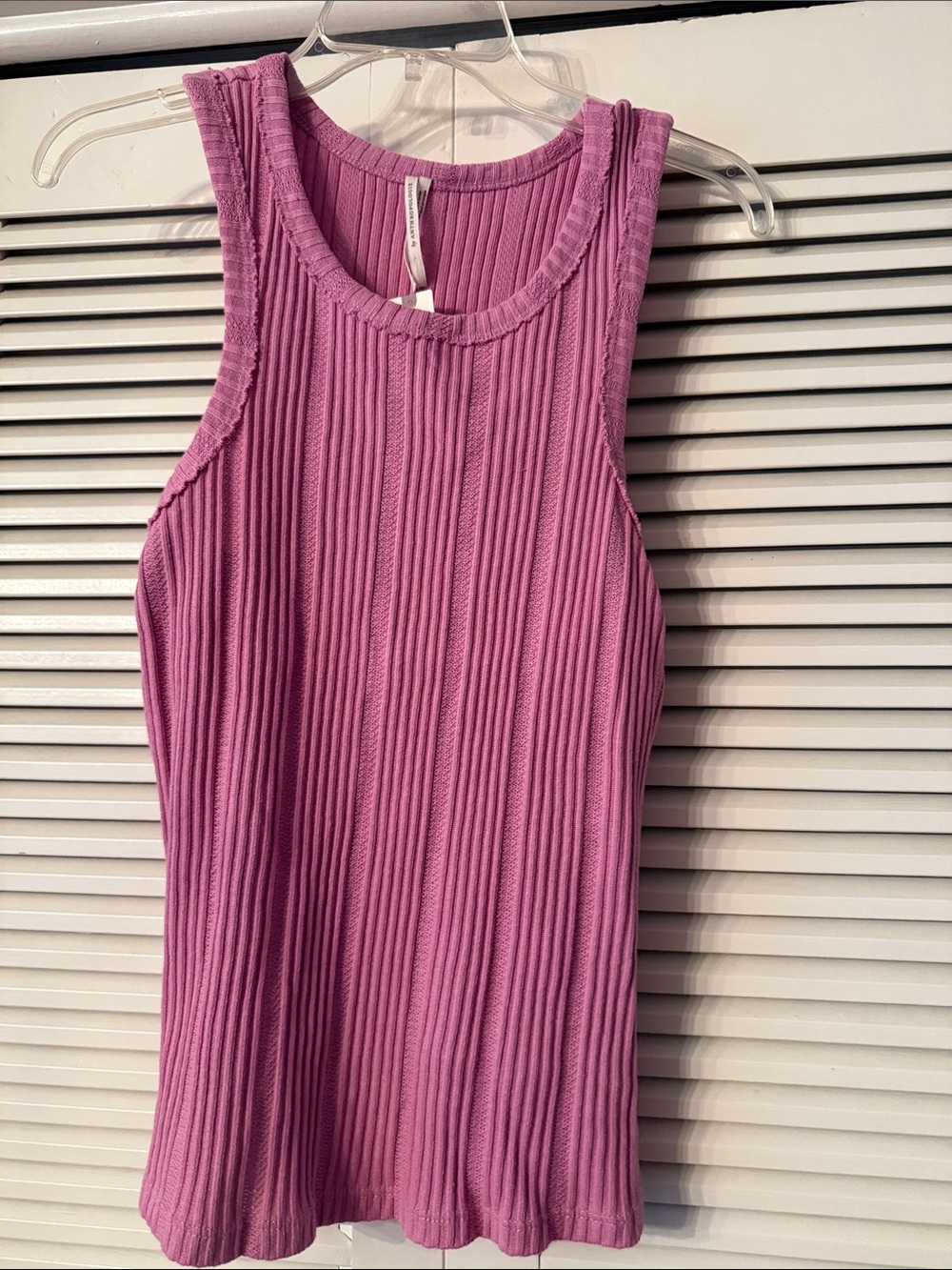Anthropologie Ribbed Sleeveless Tank Top - Pink
